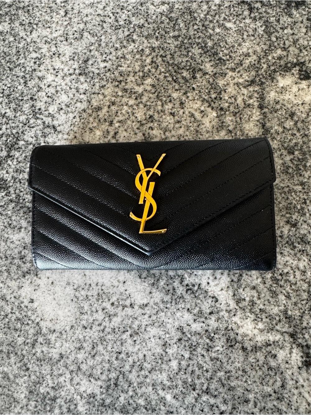 YSL monogramme logo leather flap wallet - Picture 1 of 9